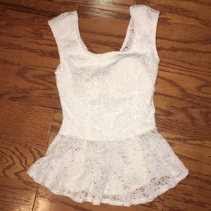 White lace tank top